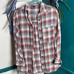 Women wild fable Red and Gray Plaid Shirt